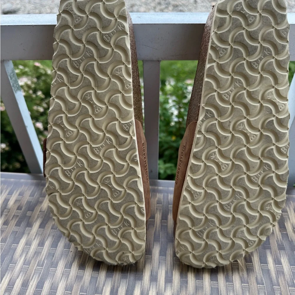 Birkenstock Madrid Big Buckle Slide Sandal in Cognac leather Sz 40/9-9.5 US - Picture 4 of 5